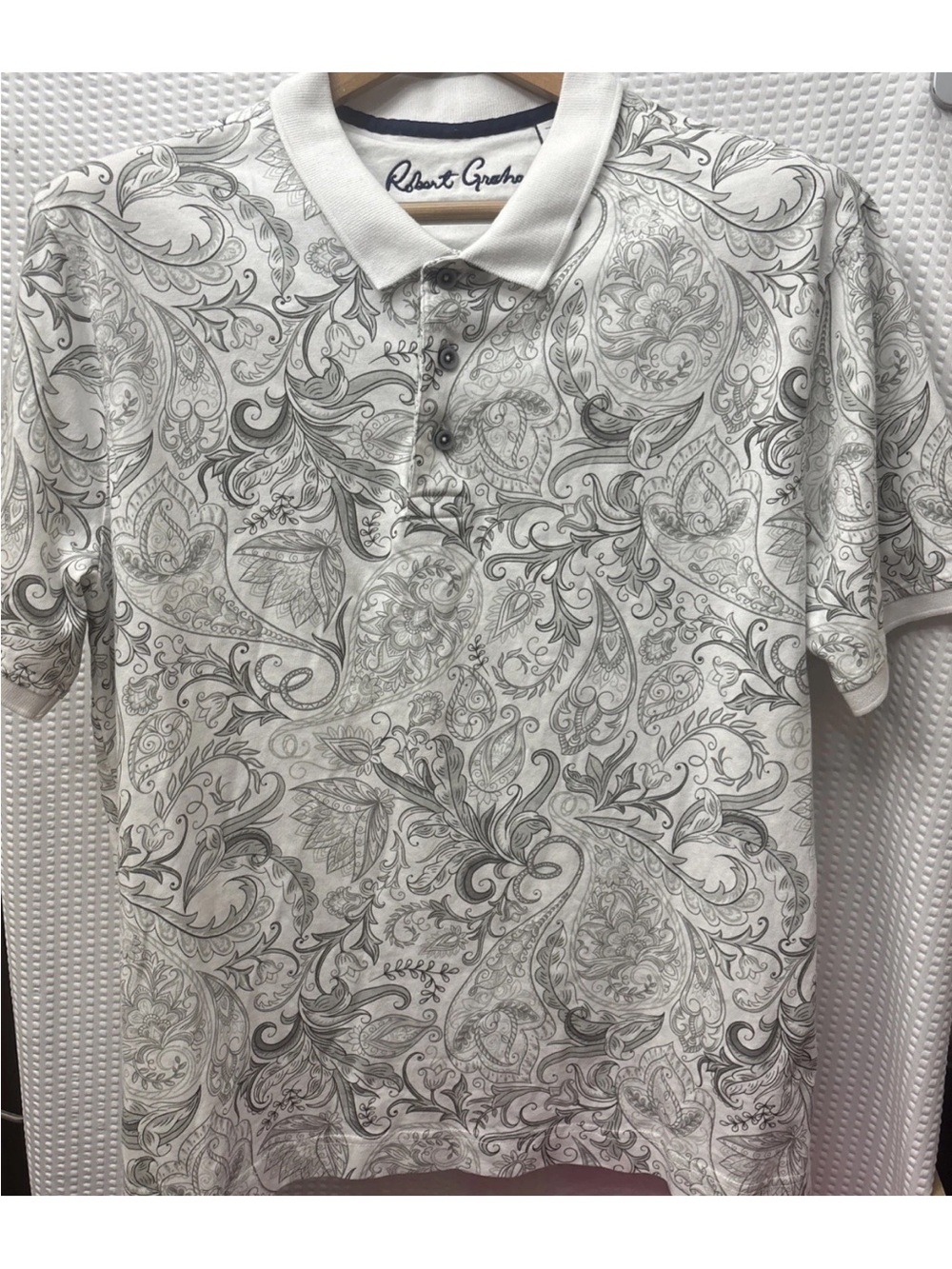Robert Graham men's Dozer polo shirt Sz M